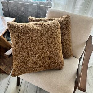 Pottery Barn Teddy Faux Fur Pillows x2